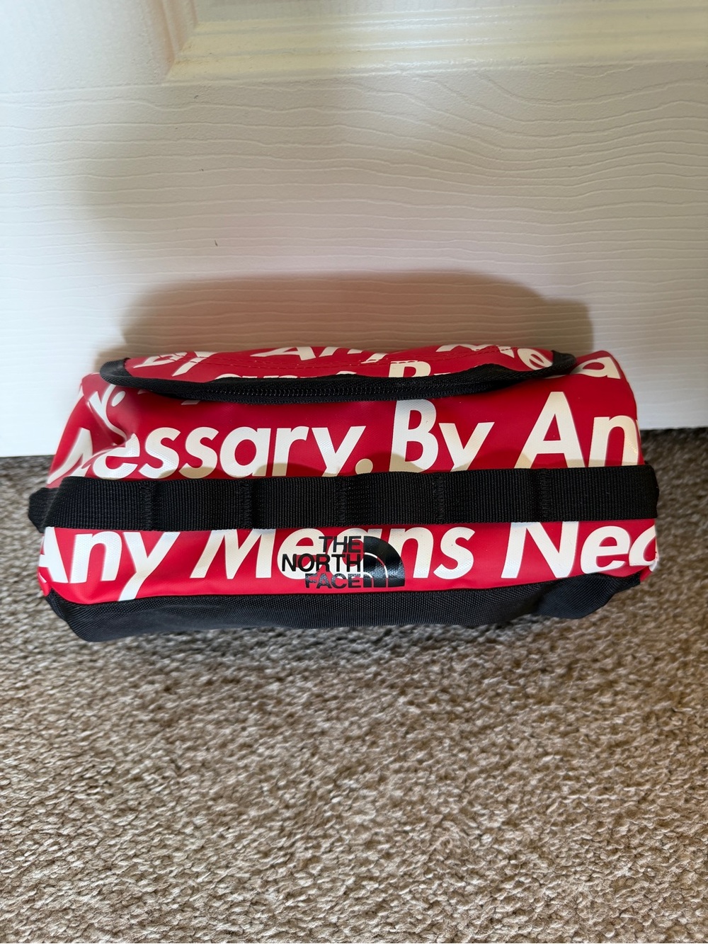 Supreme The North Face By Any Means Camp Travel Canister Red Toiletry FW15